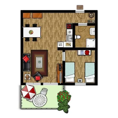 Апартаменты Hanseresidenz Ii Whg 09 *